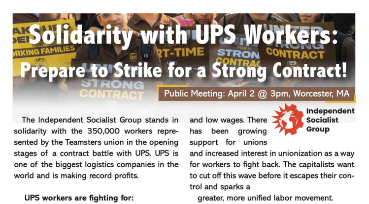 PUBLIC MEETING – Solidarity with UPS Workers: Prepare to Strike for a ...